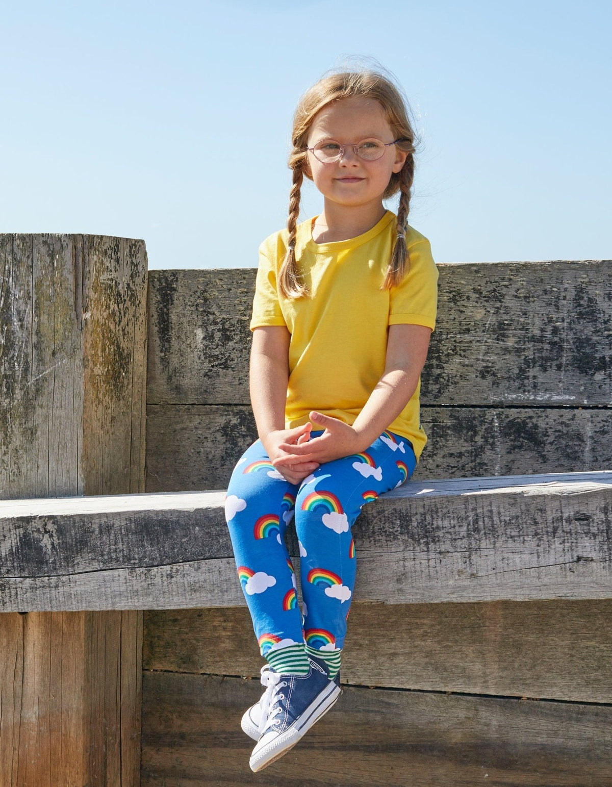 Toby Tiger Organic Multi Rainbow Leggings