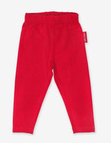 Toby Tiger Organic Red Basic Leggings