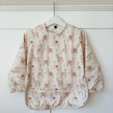 Long Sleeved Baby Bib - Alpacas