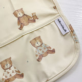 Long Sleeved Baby Bib - Teddy Bear Print