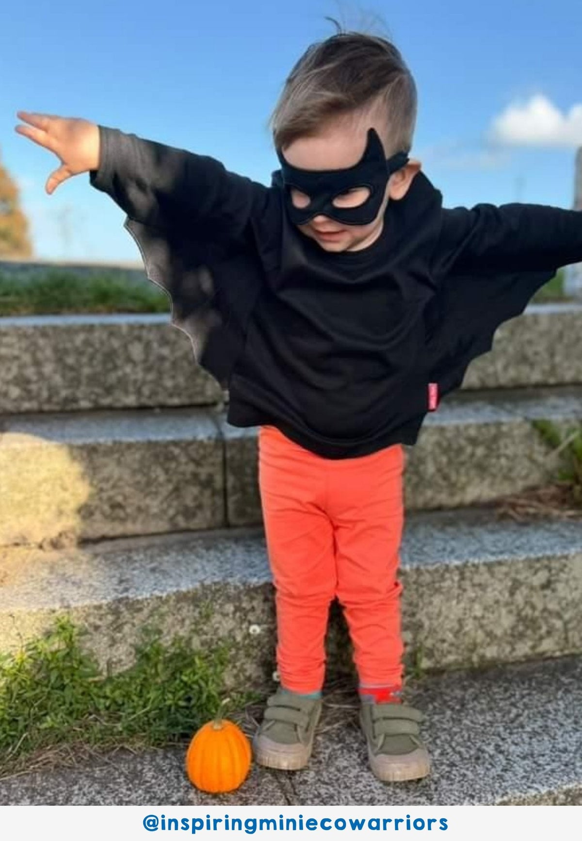 Organic Batwing T-Shirt & Mask Costume Set