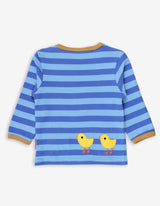 Toby Tiger Organic Clucky Chicken Applique Long-Sleeved T-Shirt