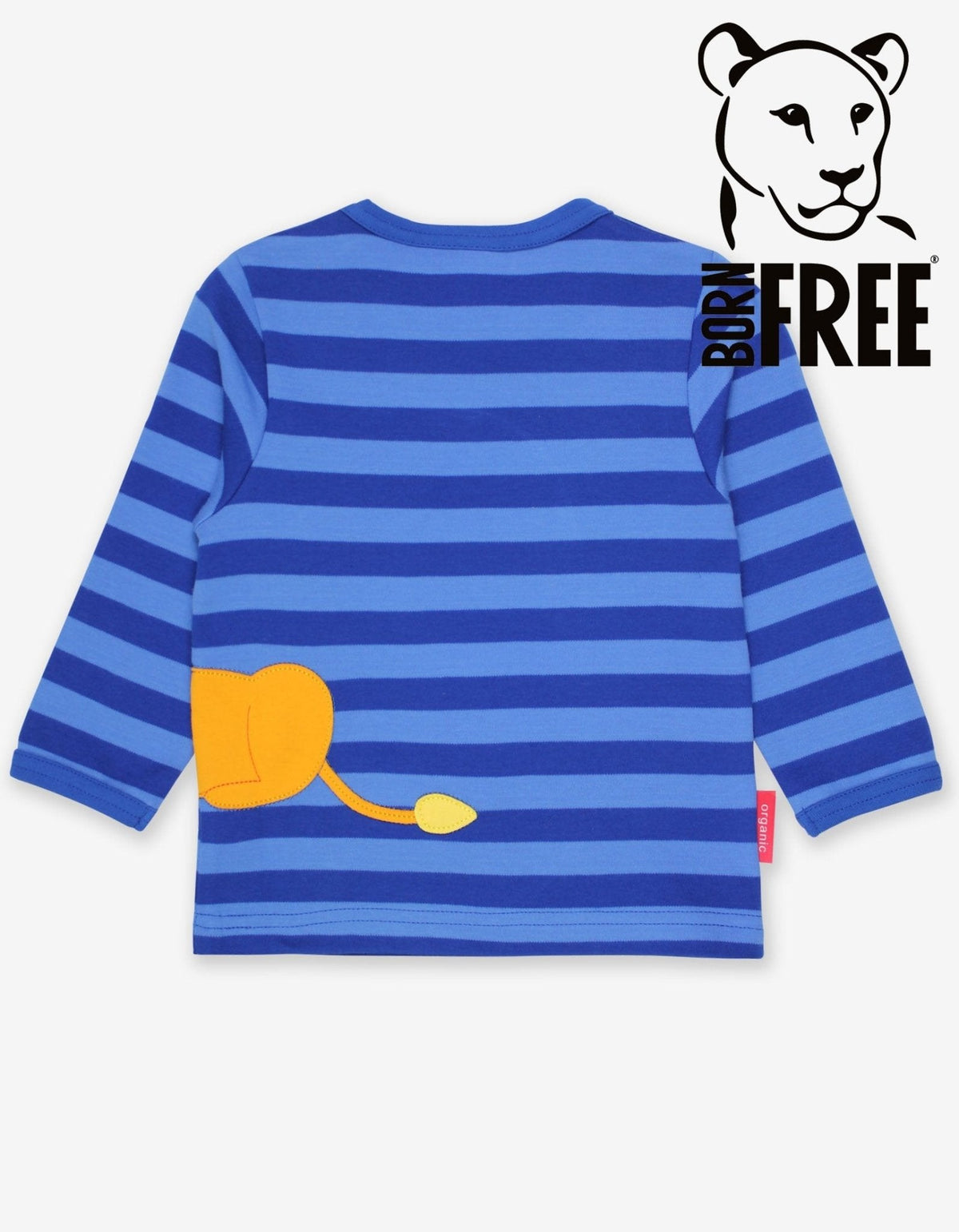 Toby Tiger Organic Born Free Lion Applique Long-Sleeved T-Shirt