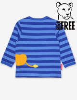 Toby Tiger Organic Born Free Lion Applique Long-Sleeved T-Shirt