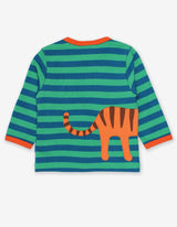 Toby Tiger Organic Born Free Tiger Applique Long-Sleeved T-Shirt
