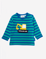 Toby Tiger Organic Digger Applique Long-Sleeved T-Shirt