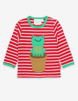 Toby Tiger Organic Frog Applique Long-Sleeved T-Shirt