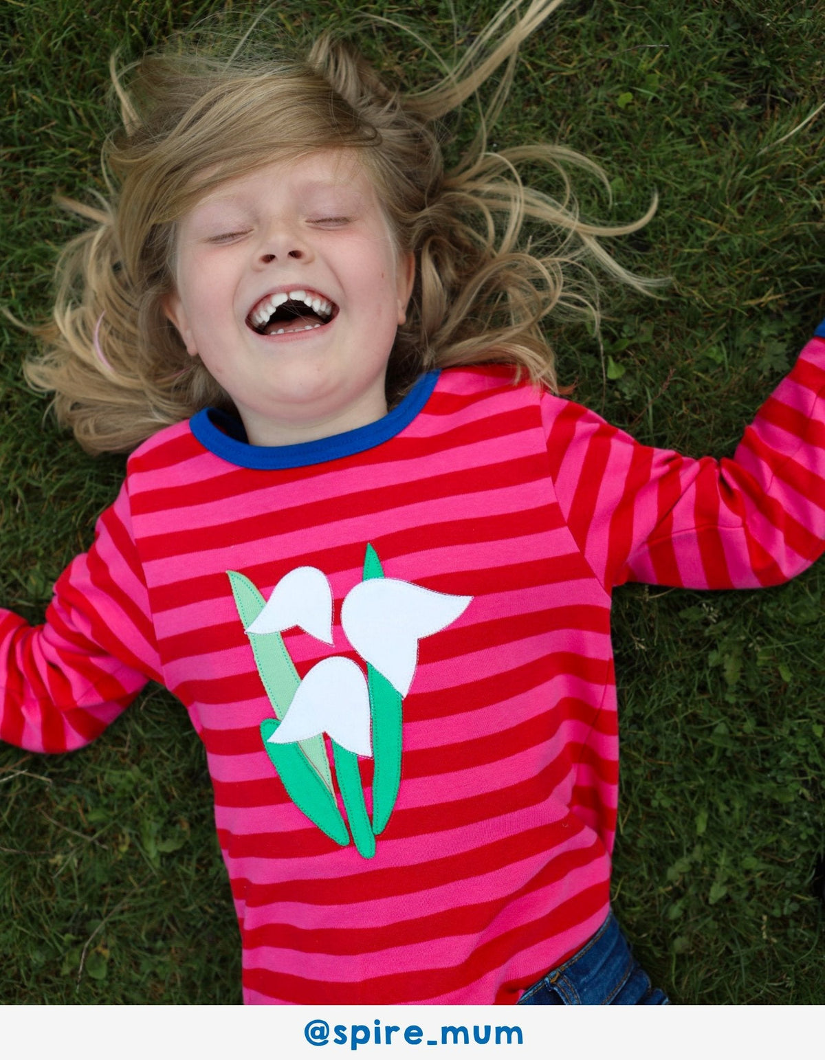 Toby Tiger Organic Snowdrop Applique Long-Sleeved T-Shirt