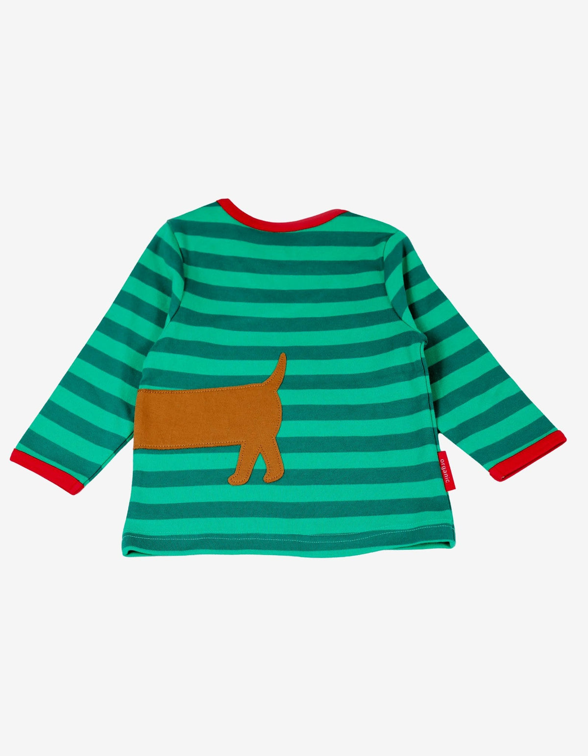 Toby Tiger Organic Christmas Dog Applique Long-Sleeved T-Shirt