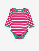 Toby Tiger Organic Pink Breton Bodysuit