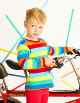 Organic Multi Stripe Long-Sleeved T-Shirt