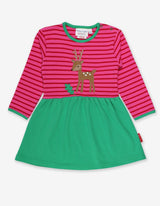 Toby Tiger Organic Fawn Applique Twirl Dress