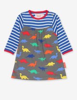 Toby Tiger Organic Dinosaur Print Dress