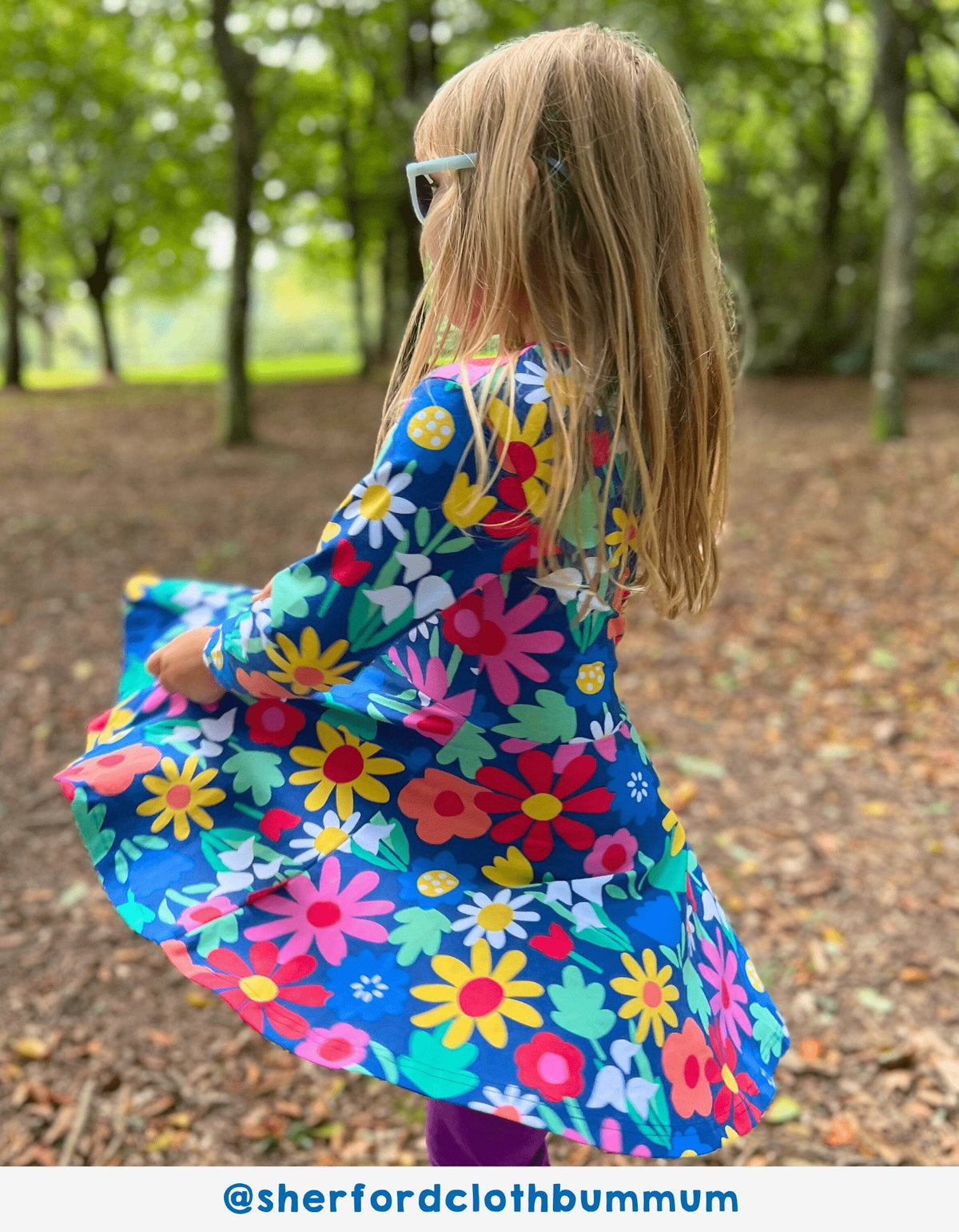 Toby Tiger Organic Bold Floral Print Skater Dress