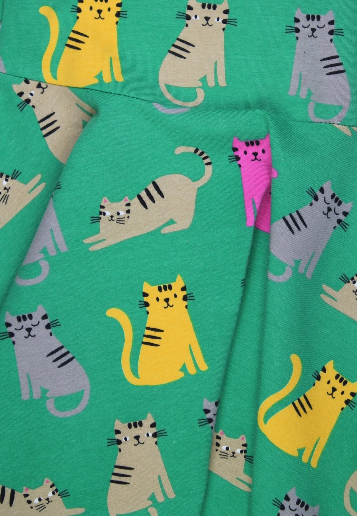 Toby Tiger Organic Kitten Print Skater Dress