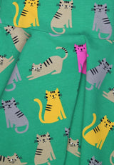 Toby Tiger Organic Kitten Print Skater Dress