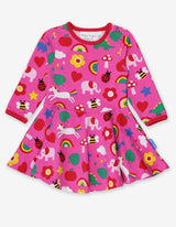 Toby Tiger Organic Magical Mix-Up Print Skater Dress