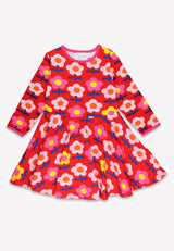 Toby Tiger Organic Pink Flower Print Skater Dress
