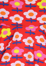 Toby Tiger Organic Pink Flower Print Skater Dress