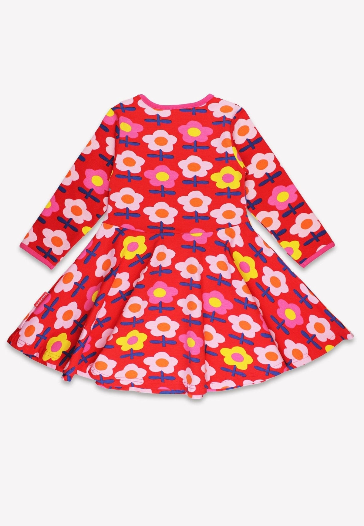 Toby Tiger Organic Pink Flower Print Skater Dress