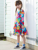 Toby Tiger Organic Fruit Flower Print Skater Dress