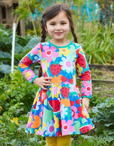 Toby Tiger Organic Fruit Flower Print Skater Dress