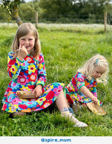 Toby Tiger Organic Fruit Flower Print Skater Dress