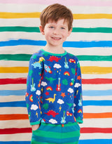 Toby Tiger Organic Playtime Mix-Up Print Long-Sleeved T-Shirt