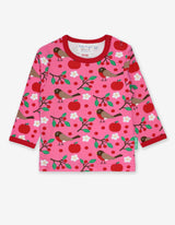 Toby Tiger Organic Robin Print Long-Sleeved T-Shirt
