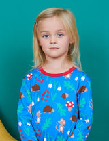 Toby Tiger Organic Woodland Print Long-Sleeved T-Shirt