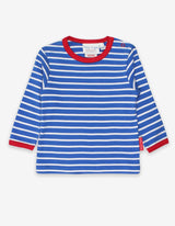 Toby Tiger Organic Blue Breton Long-Sleeved T-Shirt