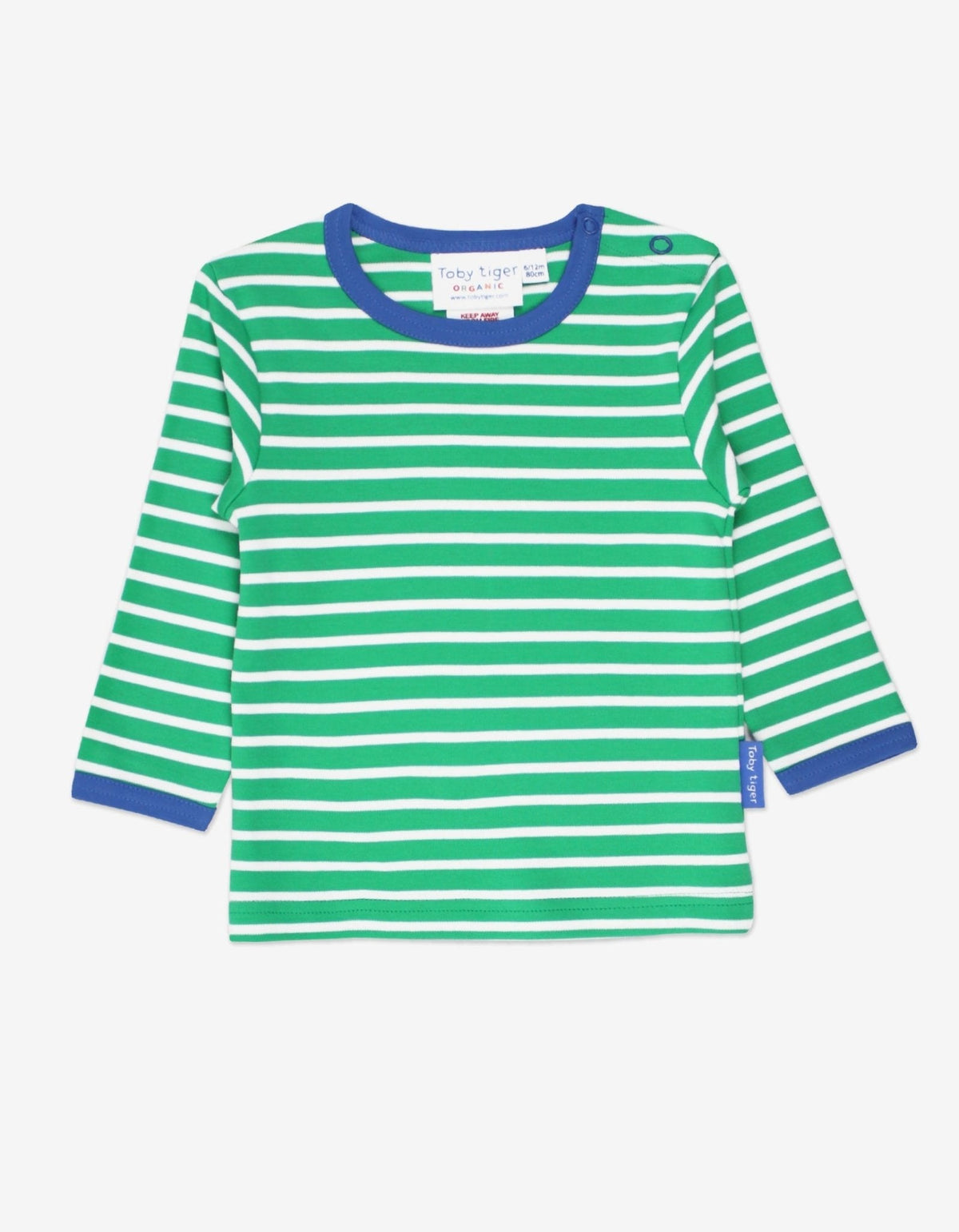 Toby Tiger Organic Green Breton Long-Sleeved T-Shirt