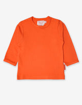 Toby Tiger Organic Orange Basic Long-Sleeved T-Shirt