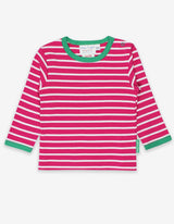 Toby Tiger Organic Pink Breton Long-Sleeved T-Shirt