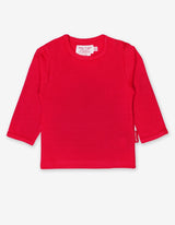 Toby Tiger Organic Red Basic Long-Sleeved T-Shirt