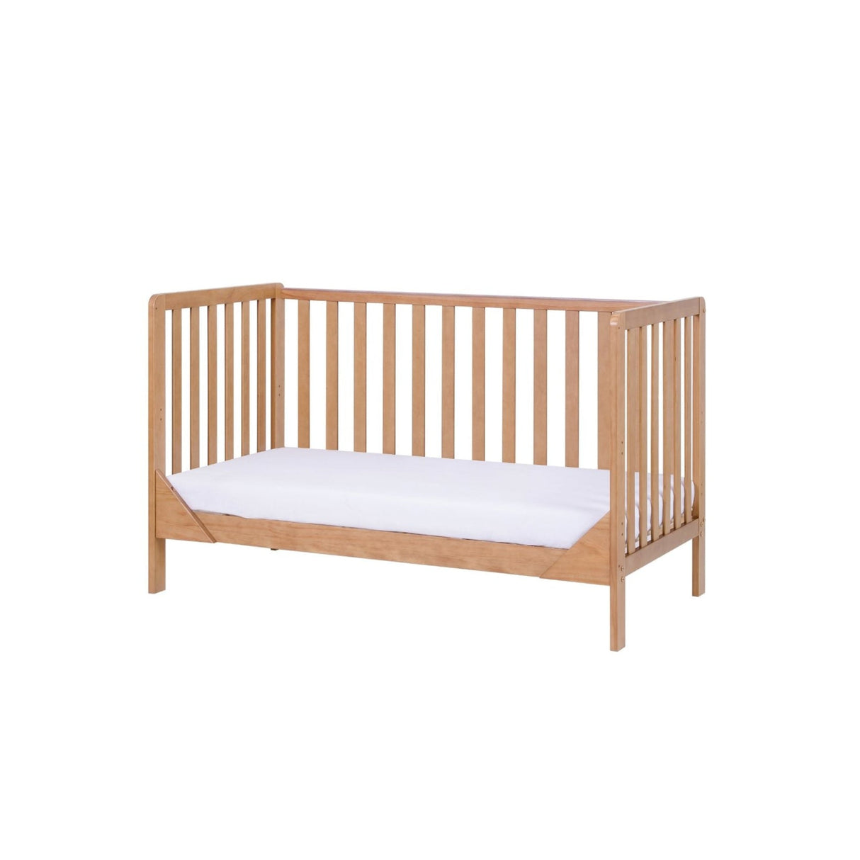 Tutti Bambini Malmo Cot Bed with Cot Top Changer & Mattress - Honey Oak