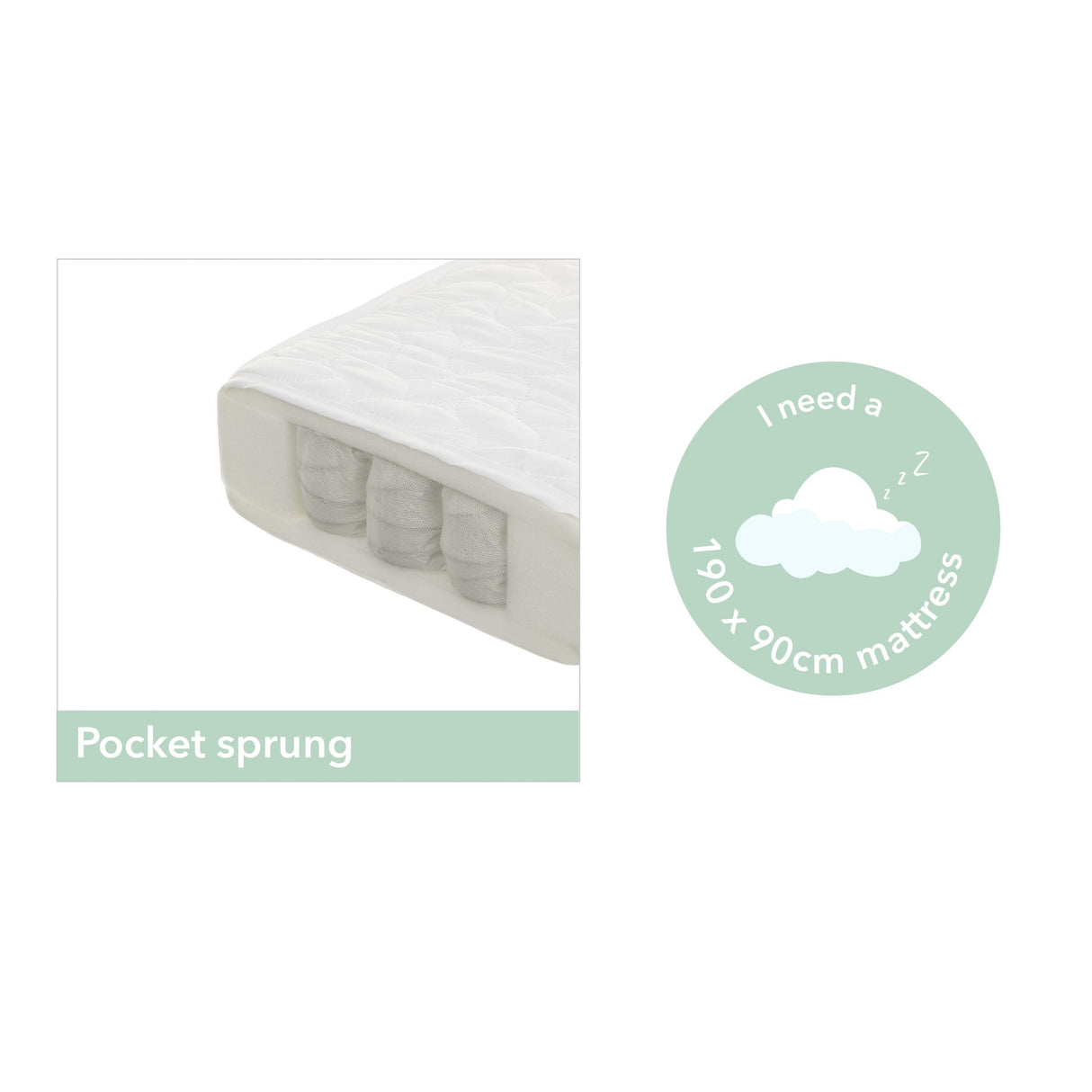 Obaby Gatsby Single Bed - Dusty Pink
