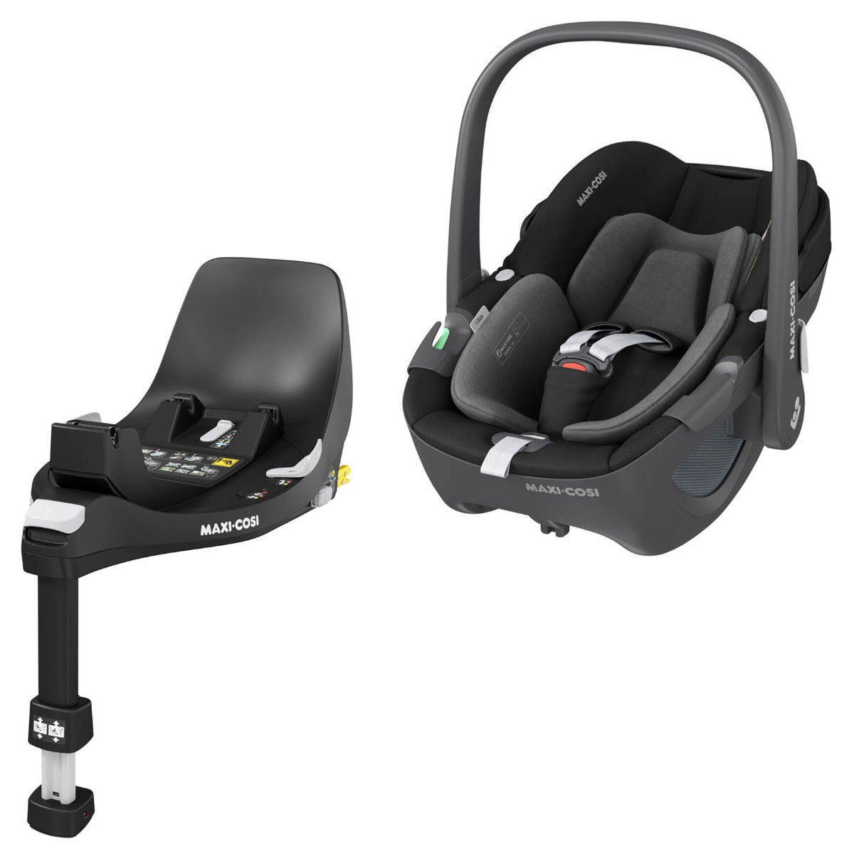 iCandy Peach 7 Twin Pushchair Travel System Bundle with Maxi-Cosi Pebble 360 iSize Car Seat & Base - Biscotti