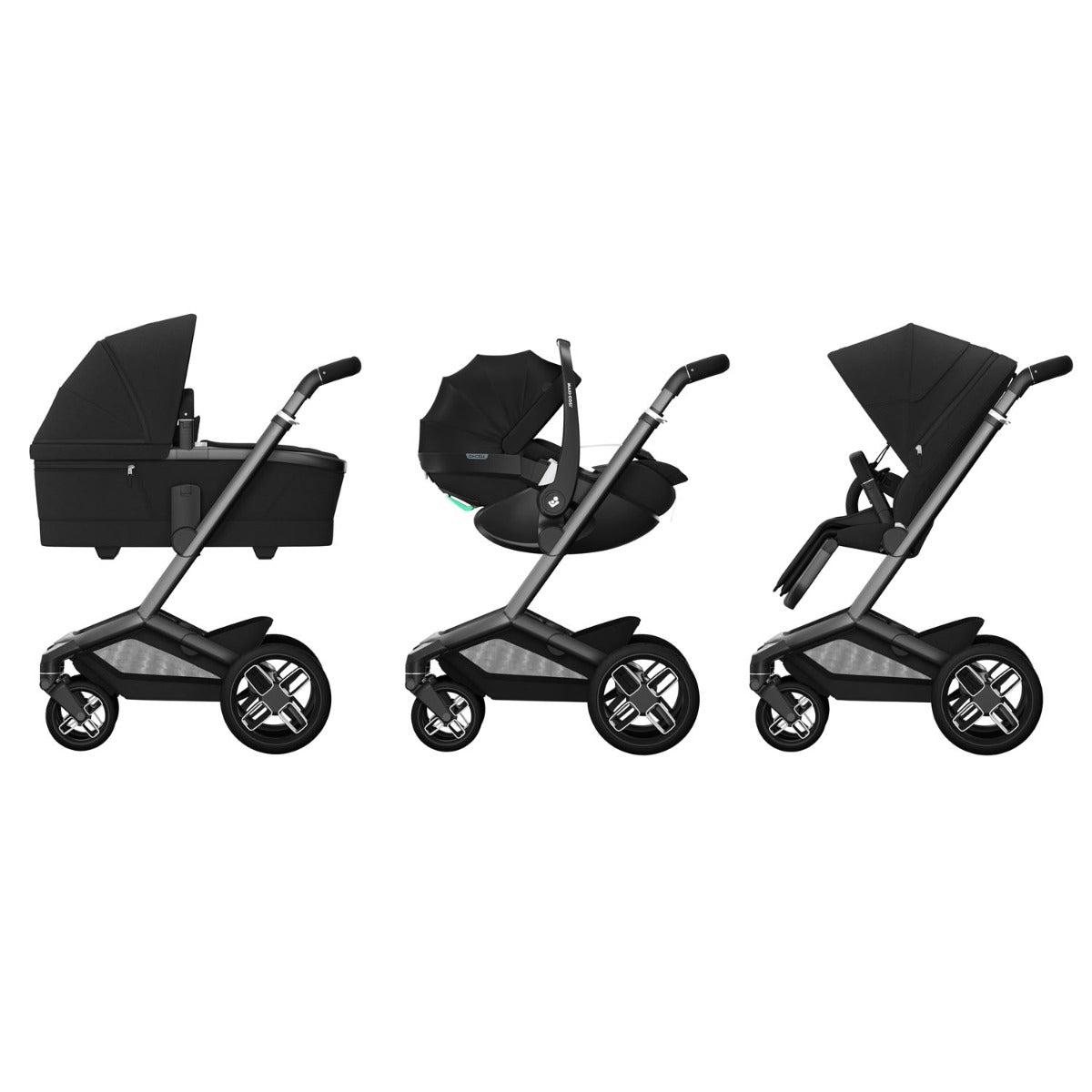 Maxi-Cosi Fame Pushchair + Carrycot - Twillic Black