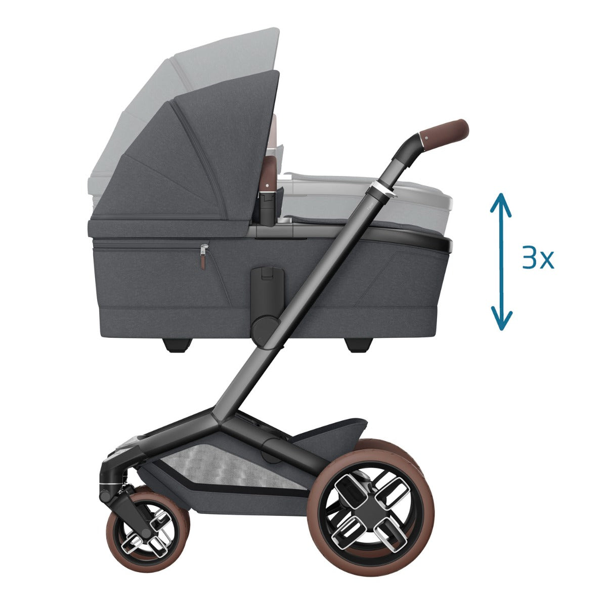 Maxi-Cosi Fame Pushchair + Carrycot - Twillic Graphite