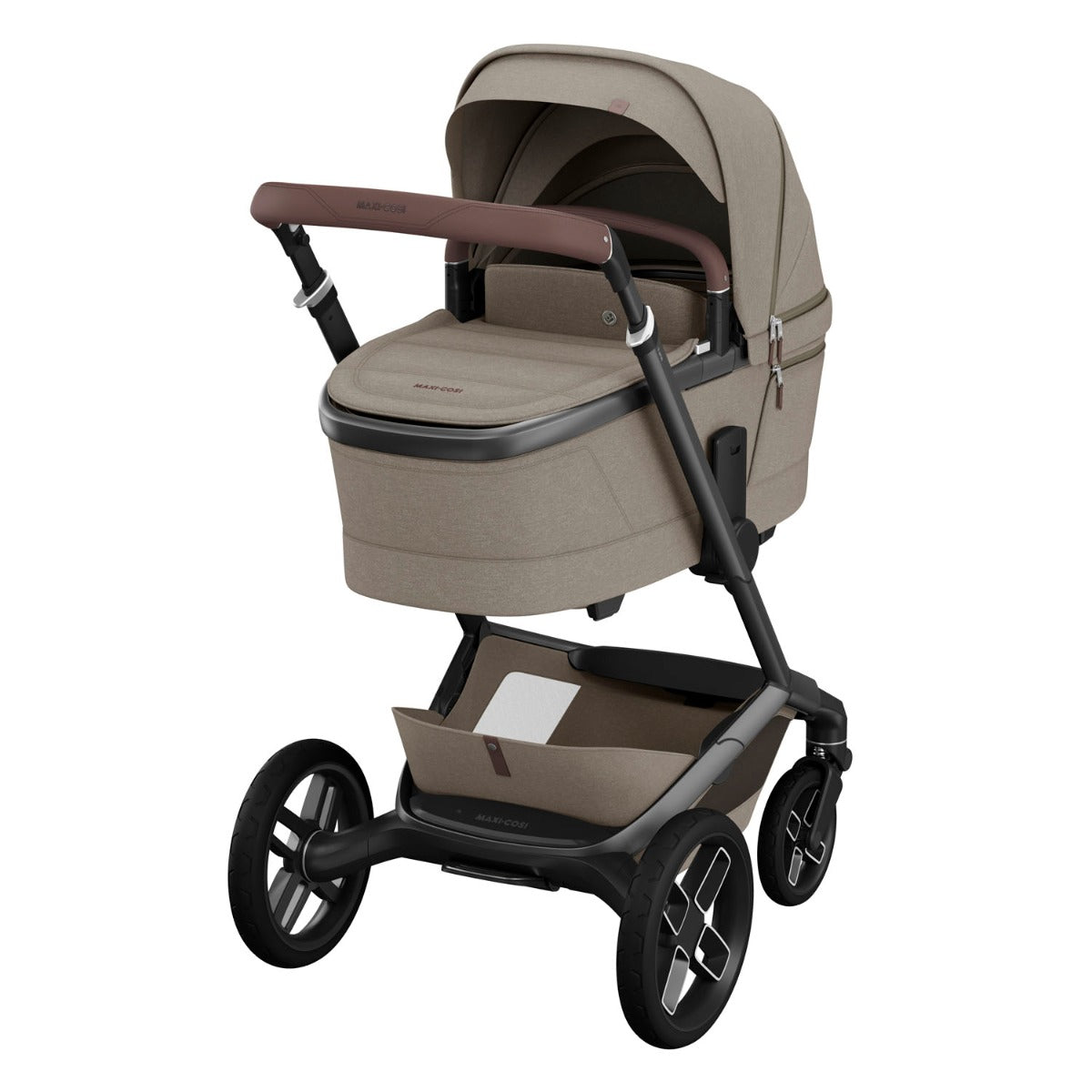 Maxi-Cosi Fame Pebble 360 Pro 2 Premium 9 Piece Travel System Bundle - Twillic Truffle with Black Wheels