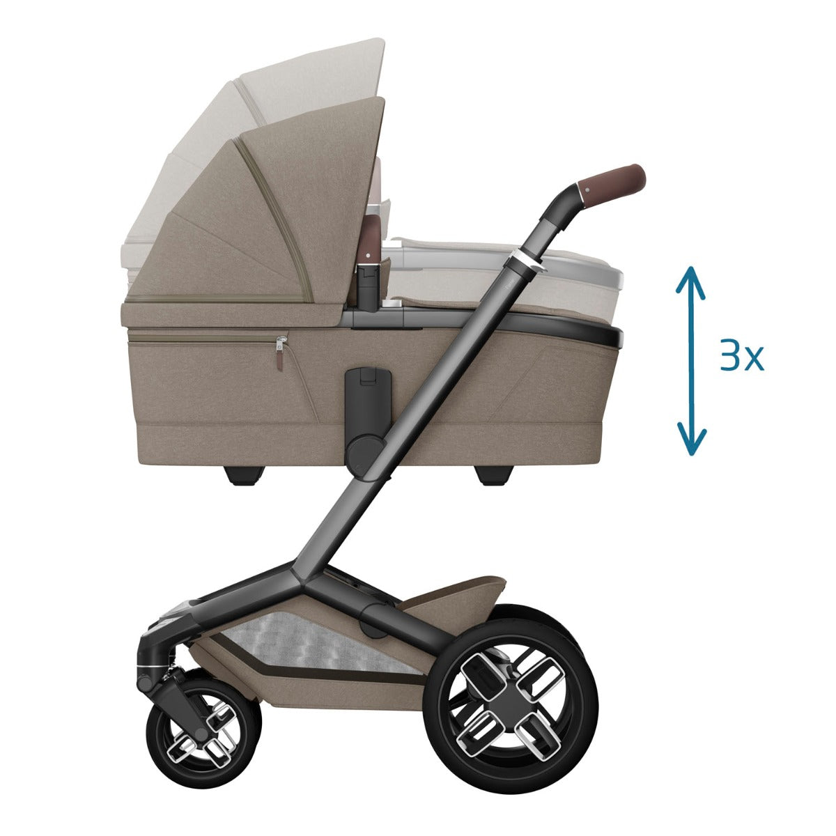 Maxi-Cosi Fame Pebble 360 Pro 2 Premium 9 Piece Travel System Bundle - Twillic Truffle with Black Wheels