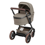 Maxi-Cosi Fame Pebble 360 Pro 2 Premium 9 Piece Travel System Bundle - Twillic Truffle with Brown Wheels