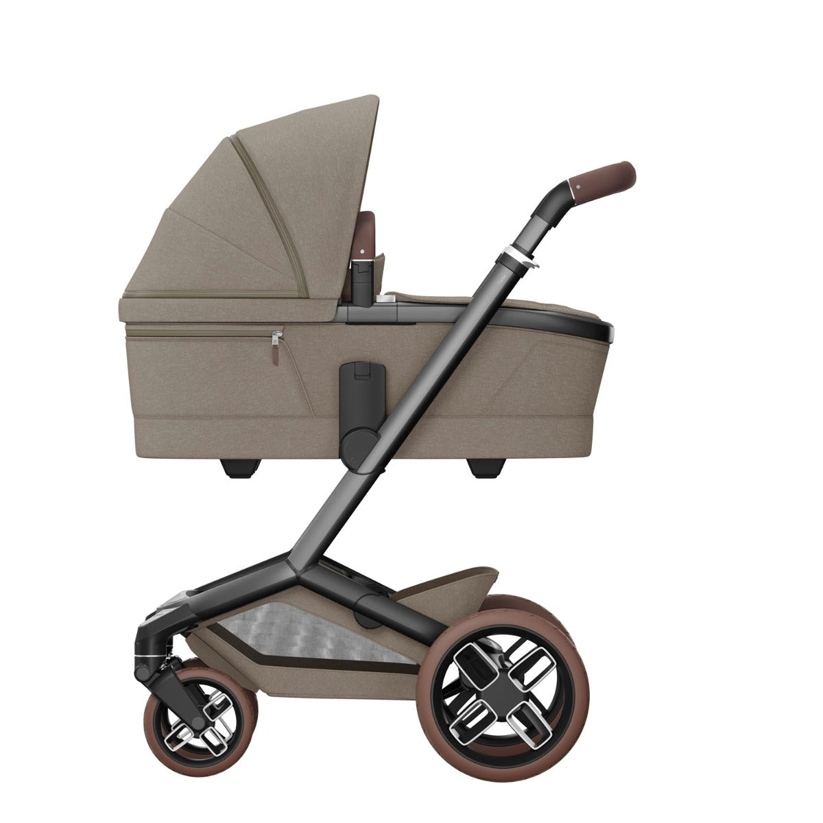 Maxi-Cosi Fame Pebble 360 Pro 2 Travel System Bundle - Twillic Truffle with Brown Wheels