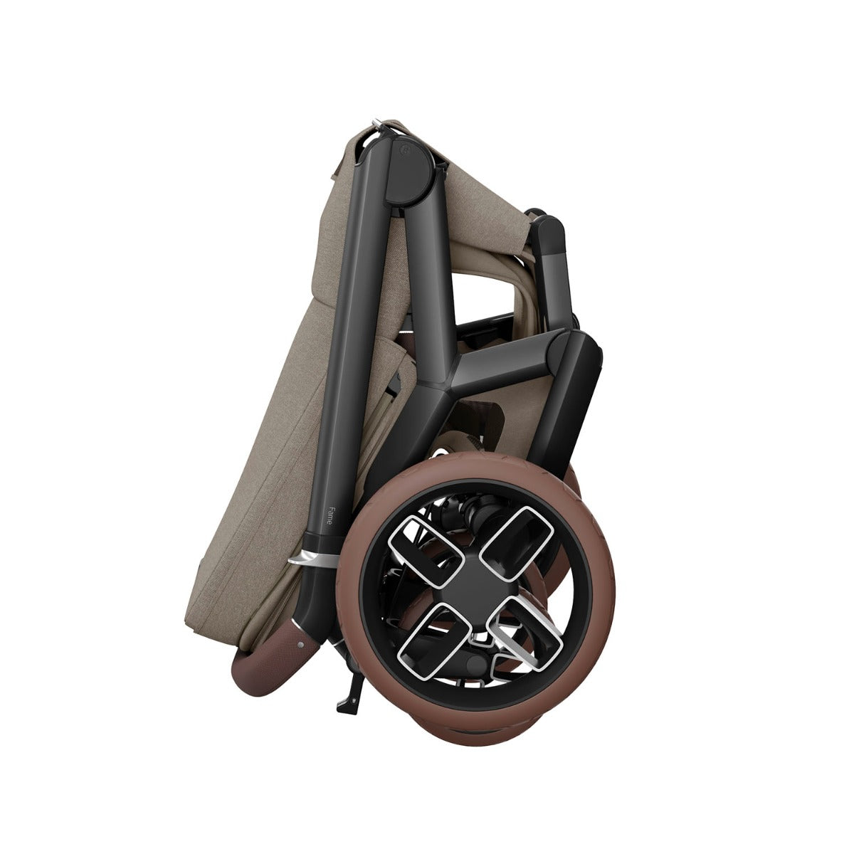 Maxi-Cosi Fame Pebble 360 Pro 2 Premium 9 Piece Travel System Bundle - Twillic Truffle with Brown Wheels