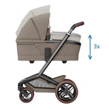 Maxi-Cosi Fame Pebble 360 Pro 2 Premium 9 Piece Travel System Bundle - Twillic Truffle with Brown Wheels