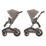 Maxi-Cosi Fame Pebble 360 Pro 2 Travel System Bundle - Twillic Truffle with Brown Wheels