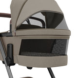 Maxi-Cosi Fame Pebble 360 Pro 2 Premium 9 Piece Travel System Bundle - Twillic Truffle with Brown Wheels