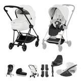 Cybex Mios Fold Cot Travel System Bundle - Style Off White & Matt Black Frame