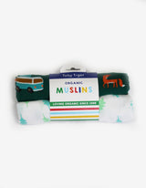Toby Tiger Organic Campervan Print Muslin 2-Pack